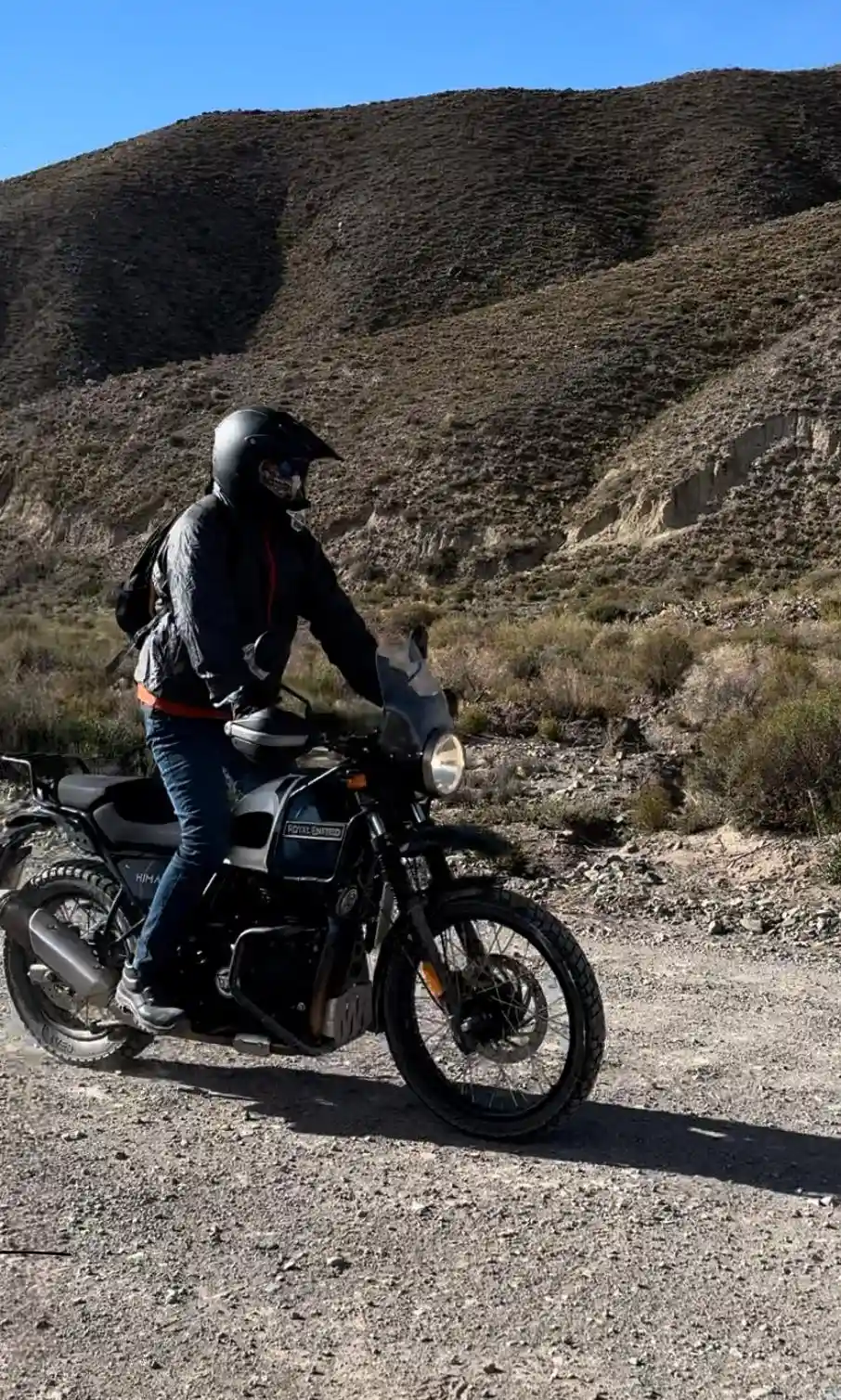 Moto en dique Potrerillos